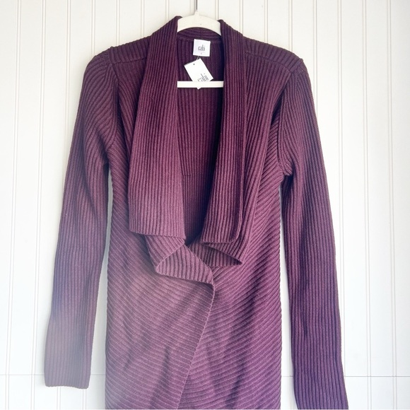 Cabi Size S Long Sleeve Regal Cardigan Style 3350 In Mulberry New! - Picture 4 of 8